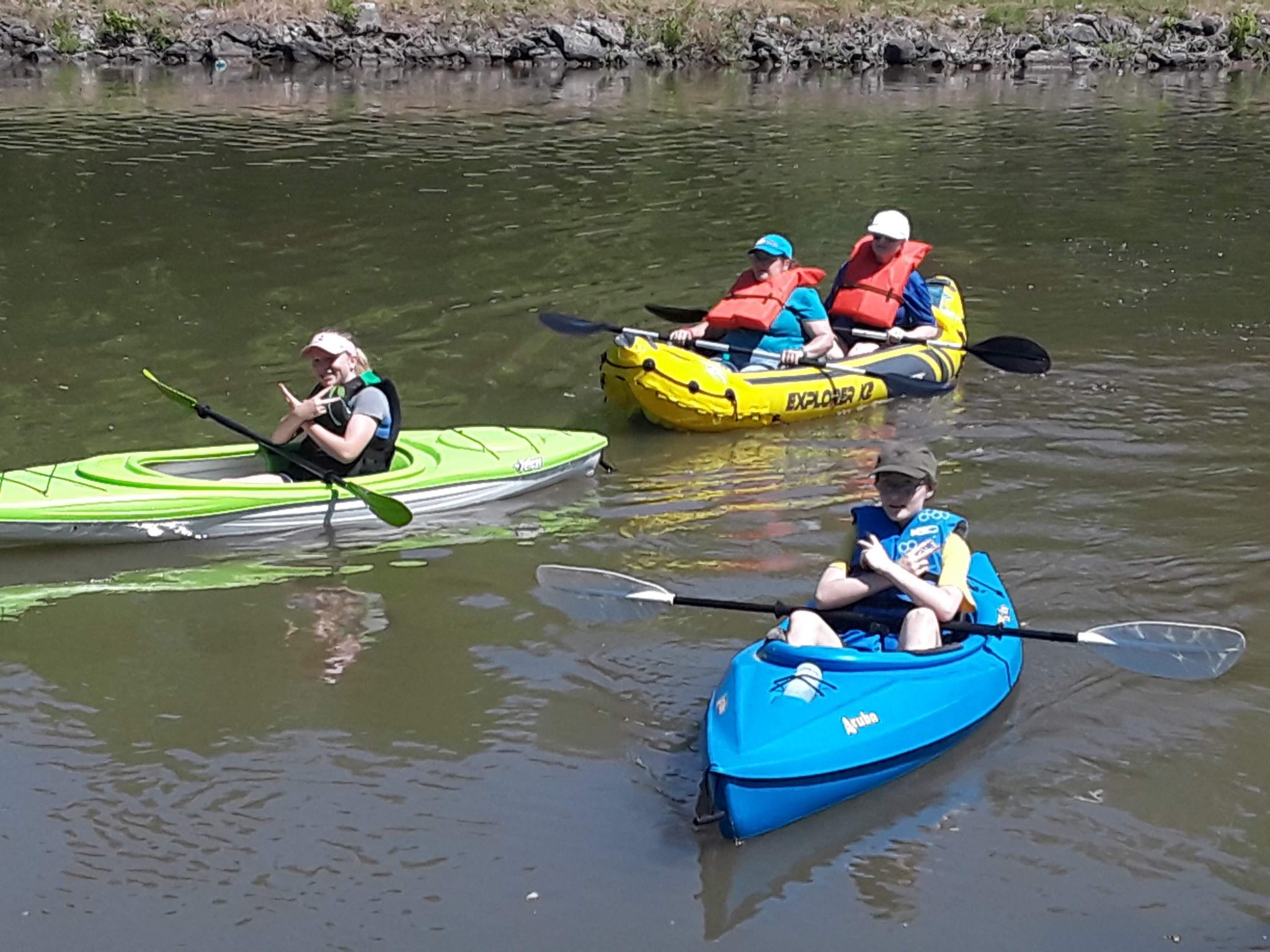 Kayak Practice in Locks Troop 5014